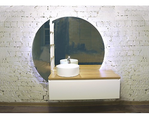 Зеркало-пенал Jorno Solis New 34 SolN.11.34/W/JR с подсветкой с бесконтактным выключателем