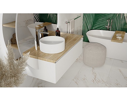 Зеркало-пенал Jorno Solis New 34 SolN.11.34/W/JR с подсветкой с бесконтактным выключателем