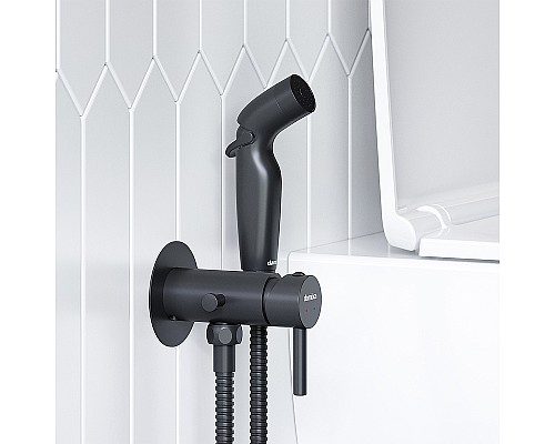 Гигиенический душ со смесителем Damixa Option 211000300 Черный матовый