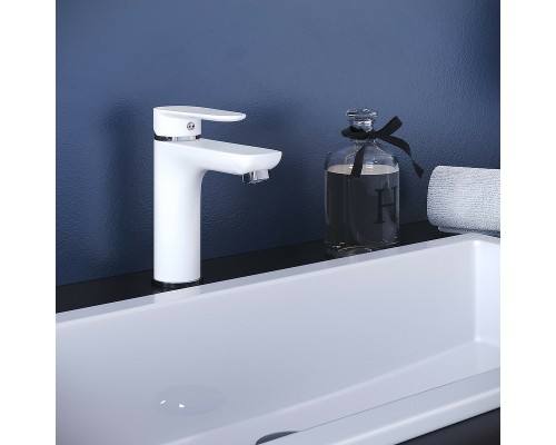 Смеситель для раковины Aringa Рейн AR02008WH Белый