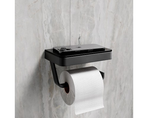 Держатель туалетной бумаги Lemark Glass Line 9722030 Черный матовый