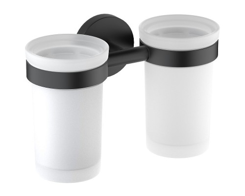 Стакан для зубных щеток Schein Kahlo 9132MB двойной Черный матовый