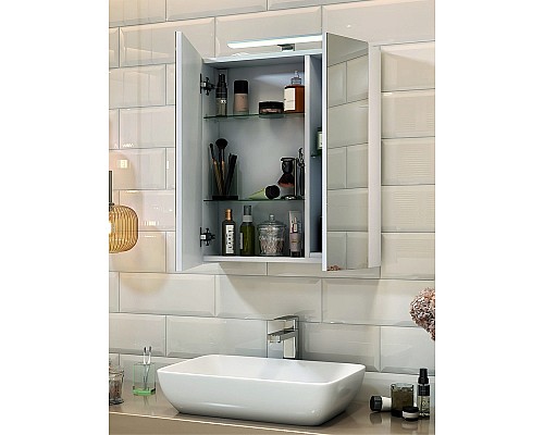 Зеркальный шкаф Vigo Plaza 60 zsh.PLA.60.El с подсветкой Белый
