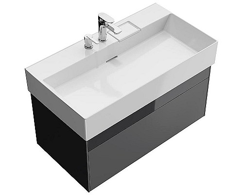 Тумба под раковину Kerama Marazzi Logica 90 LOG.90.2\ST подвесная Стальной серый Тумба под раковину Kerama Marazzi Logica 90 LOG.90.2\ST подвесная Стальной серый