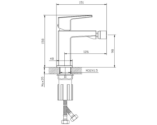 Смеситель для биде Splenka S01.50 Хром