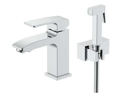 Смеситель для раковины Raglo R01.12 с гигиеническим душем Хром