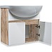 Тумба под раковину Runo Лада 60 00-00001371 подвесная Крафтовый дуб Белая