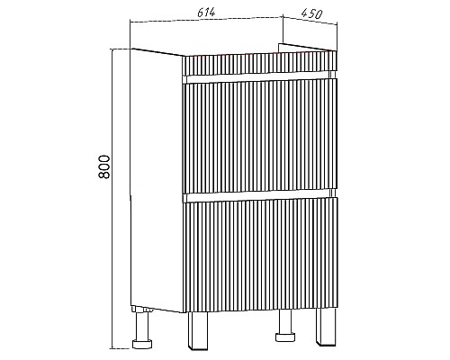 Тумба под раковину Runo Модена 65 00-00001452 Белая