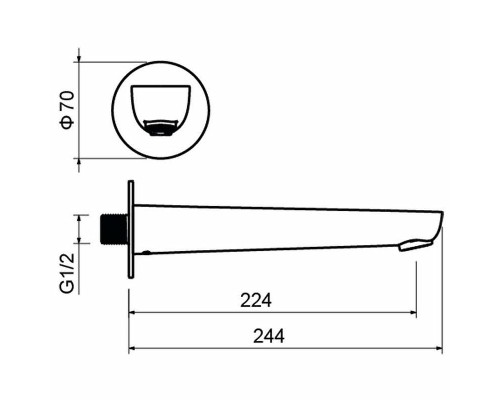 Излив для смесителя Aquatek Бетта AQ1141CR Хром