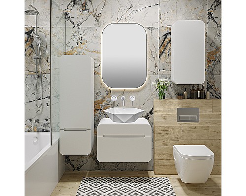 Тумба под раковину Runo Ницца 60 00-00002122 Белая