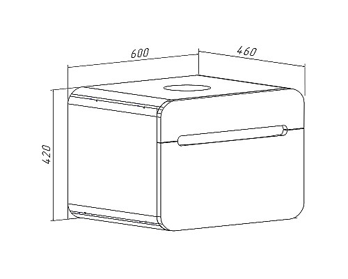 Тумба под раковину Runo Ницца 60 00-00002123 Дуб натуральный Графит