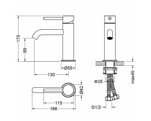 Смеситель для раковины Aquatek Европа AQ1310MB Черный матовый