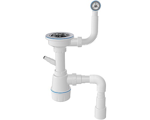 Сифон для кухонной мойки Nova 1046 Белый