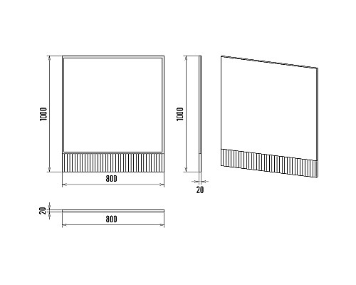 Зеркало Brevita Dakota 80 DAK-02080 Черный кварц Зеркало Brevita Dakota 80 DAK-02080 Черный кварц