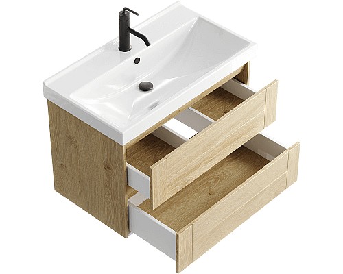 Тумба под раковину Aqwella Astrid 80 AST0108DD подвесная Дуб Давос