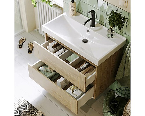 Тумба под раковину Aqwella Astrid 80 AST0108DD подвесная Дуб Давос