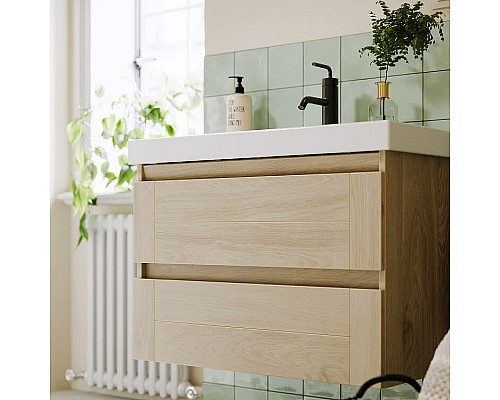 Тумба под раковину Aqwella Astrid 80 AST0108DD подвесная Дуб Давос