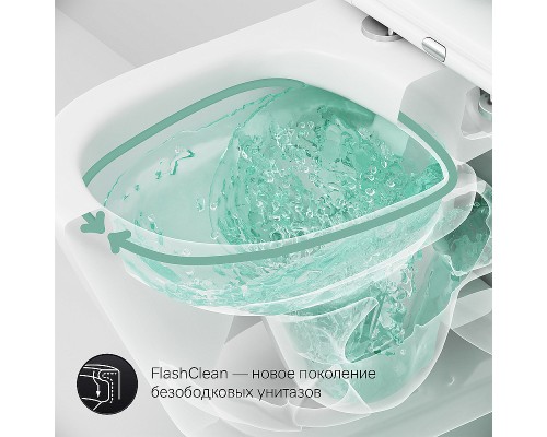 Комплект унитаза с инсталляцией AM.PM Sense FlashClean с сиденьем Микролифт и Белой глянцевой клавишей смыва