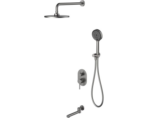 Душевая система Berges Nardis 3R 071009 Оружейная сталь
