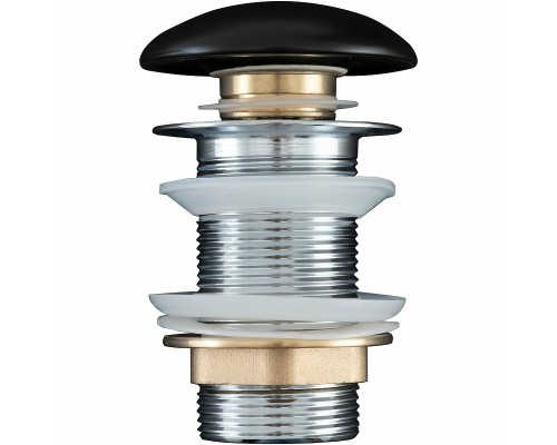 Донный клапан Aquanet 330953 click-clack Черный матовый