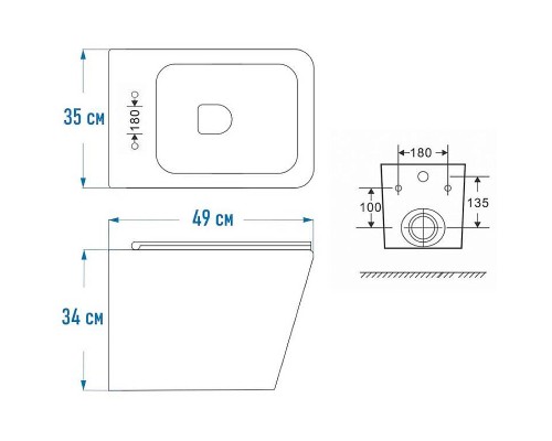 Унитаз Maretti Umbria UM10PBM08-844 подвесной с сиденьем Микролифт