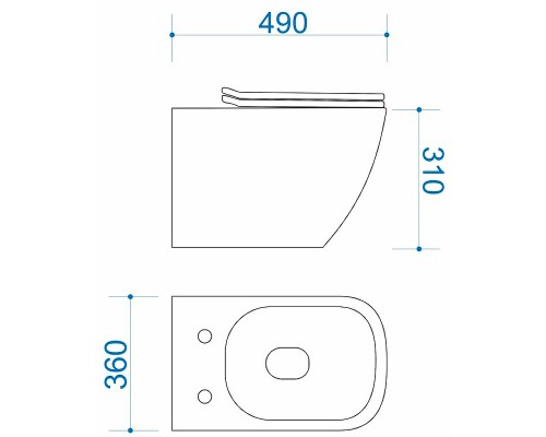 Унитаз Maretti Elena EA10PBM88-844 подвесной с сиденьем Микролифт