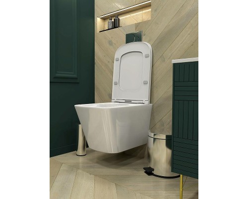 Комплект унитаза с инсталляцией Maretti Umbria UM76EA56052 с сиденьем Микролифт и Черной матовой клавишей смыва