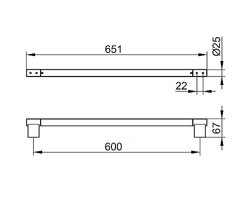 Полотенцедержатель Keuco Plan 14901 370600 Черный матовый