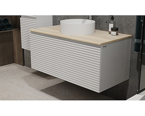 Тумба под раковину Jorno Cossety 100 Coss.01.100/P/W-DG/JR подвесная Белая