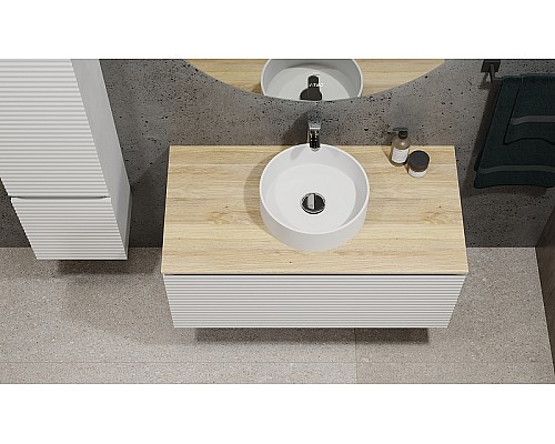 Тумба под раковину Jorno Cossety 100 Coss.01.100/P/W-DG/JR подвесная Белая