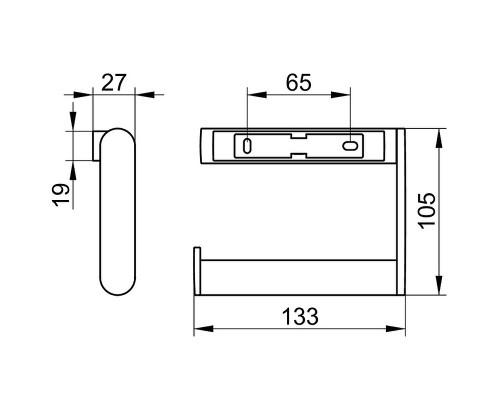 Держатель туалетной бумаги Keuco Edition 90 14962070000 Нержавеющая сталь