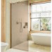 Душевая перегородка Maybah Glass 790x1950 в широком профиле Золото стекло бронзовое матовое