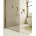 Душевая перегородка Maybah Glass 790x1950 в широком профиле Золото стекло бронзовое матовое