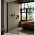 Душевая перегородка Maybah Glass 790x1950 в широком профиле Черный стекло бронзовое матовое