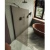 Душевая перегородка Maybah Glass 790x1950 в широком профиле Черный стекло бронзовое матовое