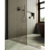 Душевая перегородка Maybah Glass 790x1950 в широком профиле Черный стекло бронзовое матовое