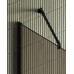 Душевая перегородка Maybah Glass 790x1950 в широком профиле Черный стекло бронзовое матовое