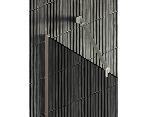 Душевая перегородка Maybah Glass MGD-729-5у 790x1950 в узком профиле Хром матовый стекло графитовое