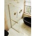 Душевая перегородка Maybah Glass MGD-732-3у 890x1950 в узком профиле Золото стекло прозрачное