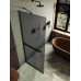 Душевая перегородка Maybah Glass 890x1950 в узком профиле Черный стекло графитовое матовое
