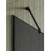Душевая перегородка Maybah Glass 890x1950 в узком профиле Черный стекло графитовое матовое