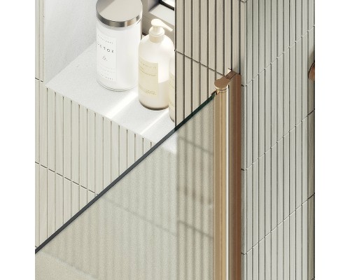 Душевая дверь Maybah Glass MGD-808-2 800x1980 на монопетле Бронза стекло сатиновое