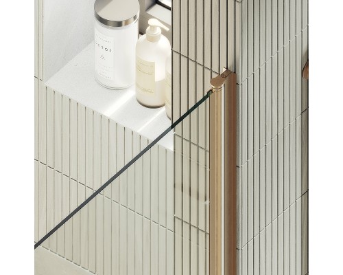 Душевая дверь Maybah Glass MGD-803-2 800x1980 на монопетле Бронза стекло прозрачное