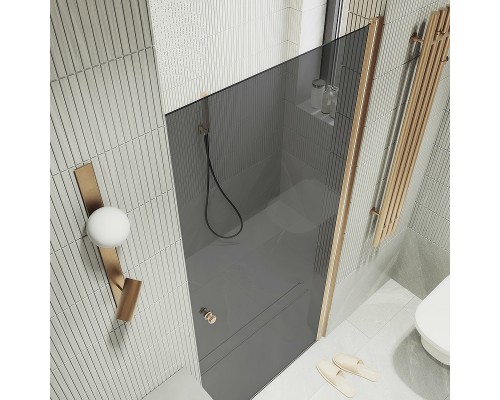 Душевая дверь Maybah Glass MGD-800-2 600x1980 на монопетле Бронза стекло графитовое