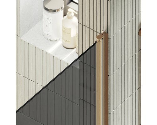 Душевая дверь Maybah Glass MGD-800-2 600x1980 на монопетле Бронза стекло графитовое