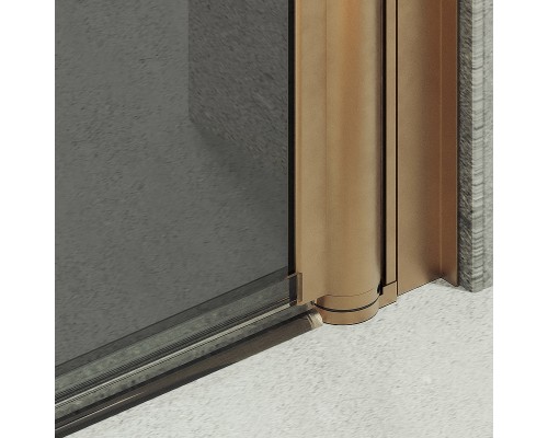 Душевая дверь Maybah Glass MGD-800-2 600x1980 на монопетле Бронза стекло графитовое