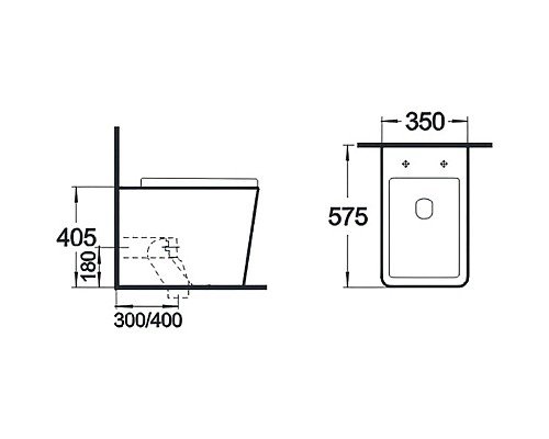 Унитаз beWash Kraft BKFSR005560 приставной Белый глянец с сиденьем Микролифт