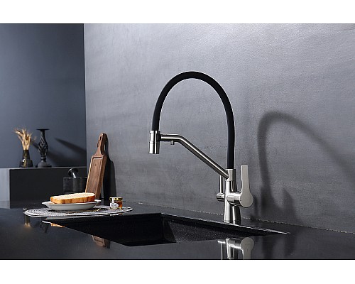 Смеситель для кухни Raglo R80.62.05 Сатин Черный