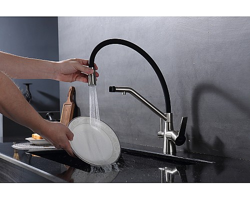 Смеситель для кухни Raglo R80.62.05 Сатин Черный