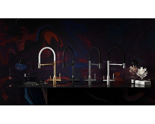 Смеситель для кухни Raglo R81.63.03 Золото матовое Белый